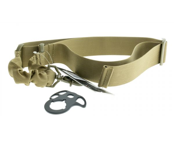 Egy pontos taktikai szíj, rögzítő gyűrűvel, bungee, tan