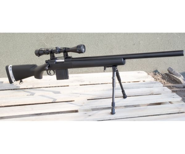 MB4404D mesterlövész airsoft replika, bipod, távcső