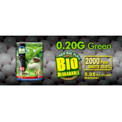 GG Bio BB, airsoft lövedék 0.20g BB zöld 2000r